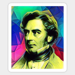 Robert Stephenson Colourful Portrait | Robert Stephenson Artwork 7 Magnet